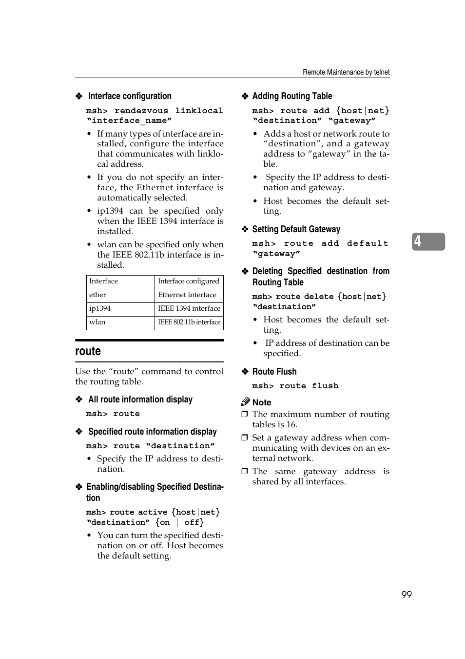 Route | Ricoh Network Guide User Manual | Page 105 / 158
