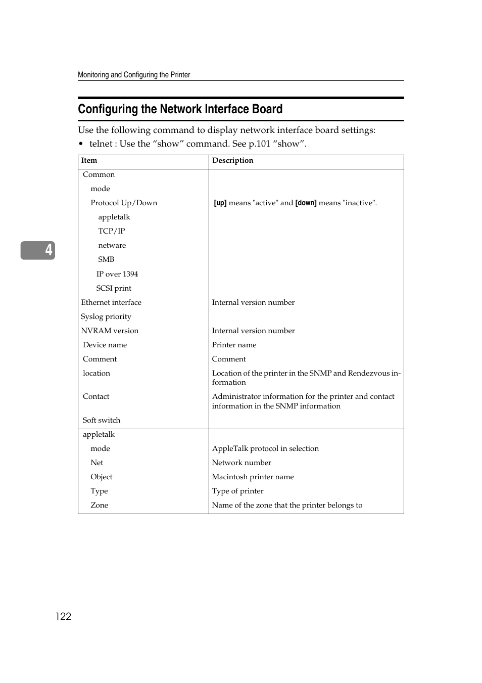 Configuring the network interface board | Ricoh Network Guide User Manual | Page 128 / 158