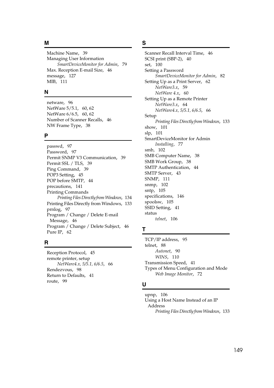 149 m | Ricoh Network Guide User Manual | Page 155 / 158