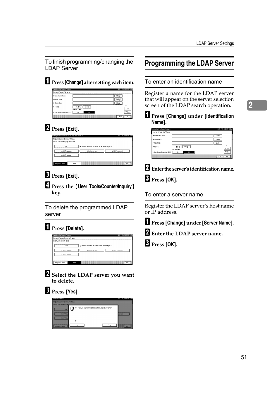 Programming the ldap server | Ricoh Network Guide User Manual | Page 57 / 158
