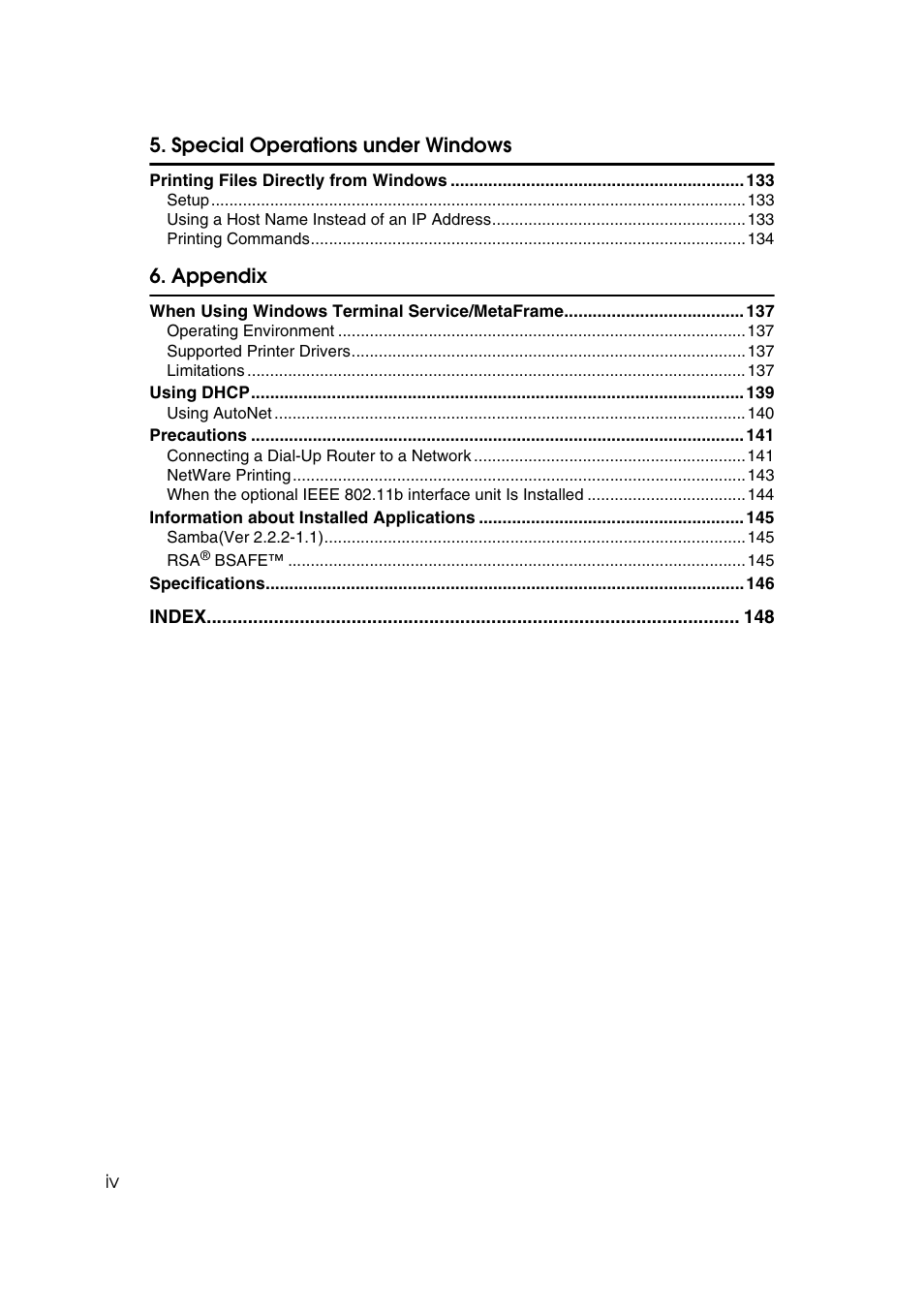 Ricoh Network Guide User Manual | Page 6 / 158