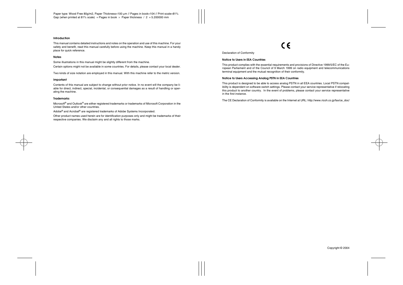 Ricoh 3232 User Manual | Page 107 / 108