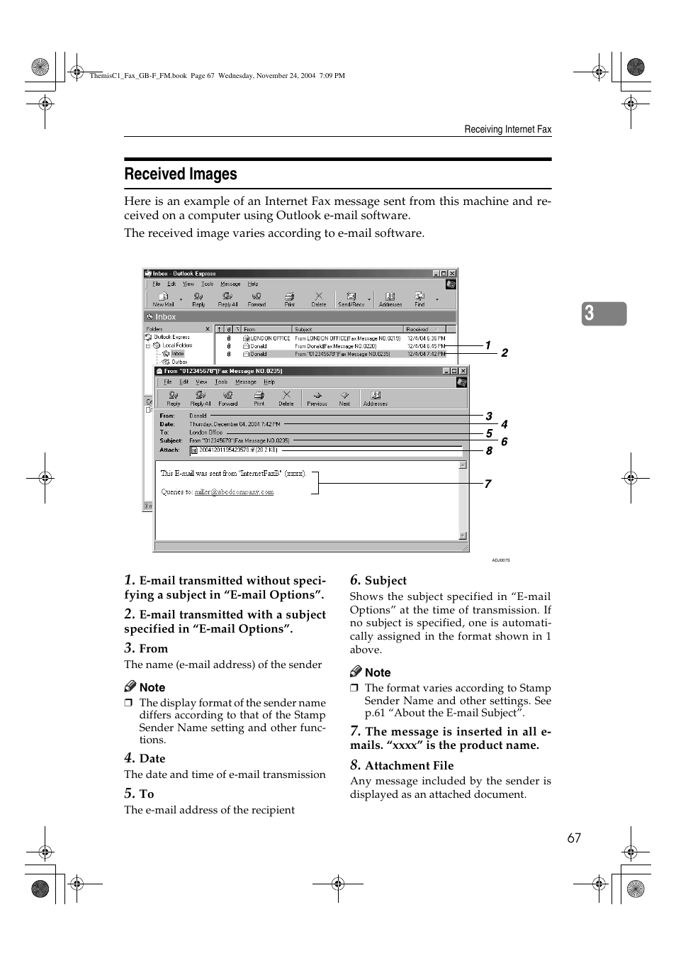 Received images | Ricoh 3232 User Manual | Page 75 / 108