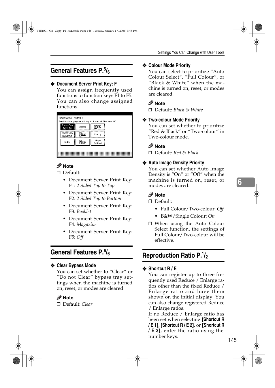 General features p, Reproduction ratio p | Ricoh Aficio 3260C User Manual | Page 159 / 196