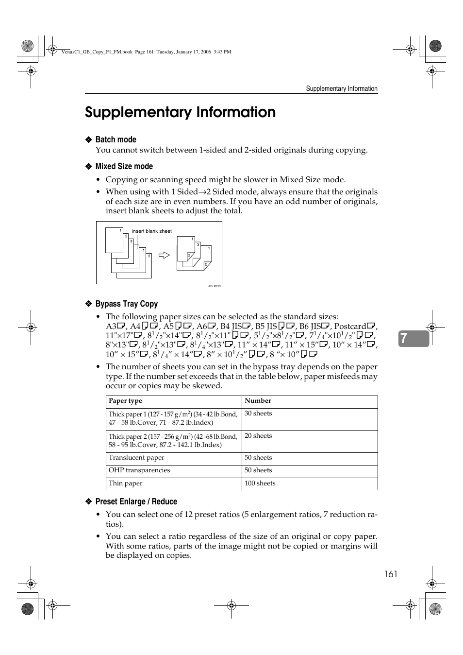 7supplementary information | Ricoh Aficio 3260C User Manual | Page 175 / 196