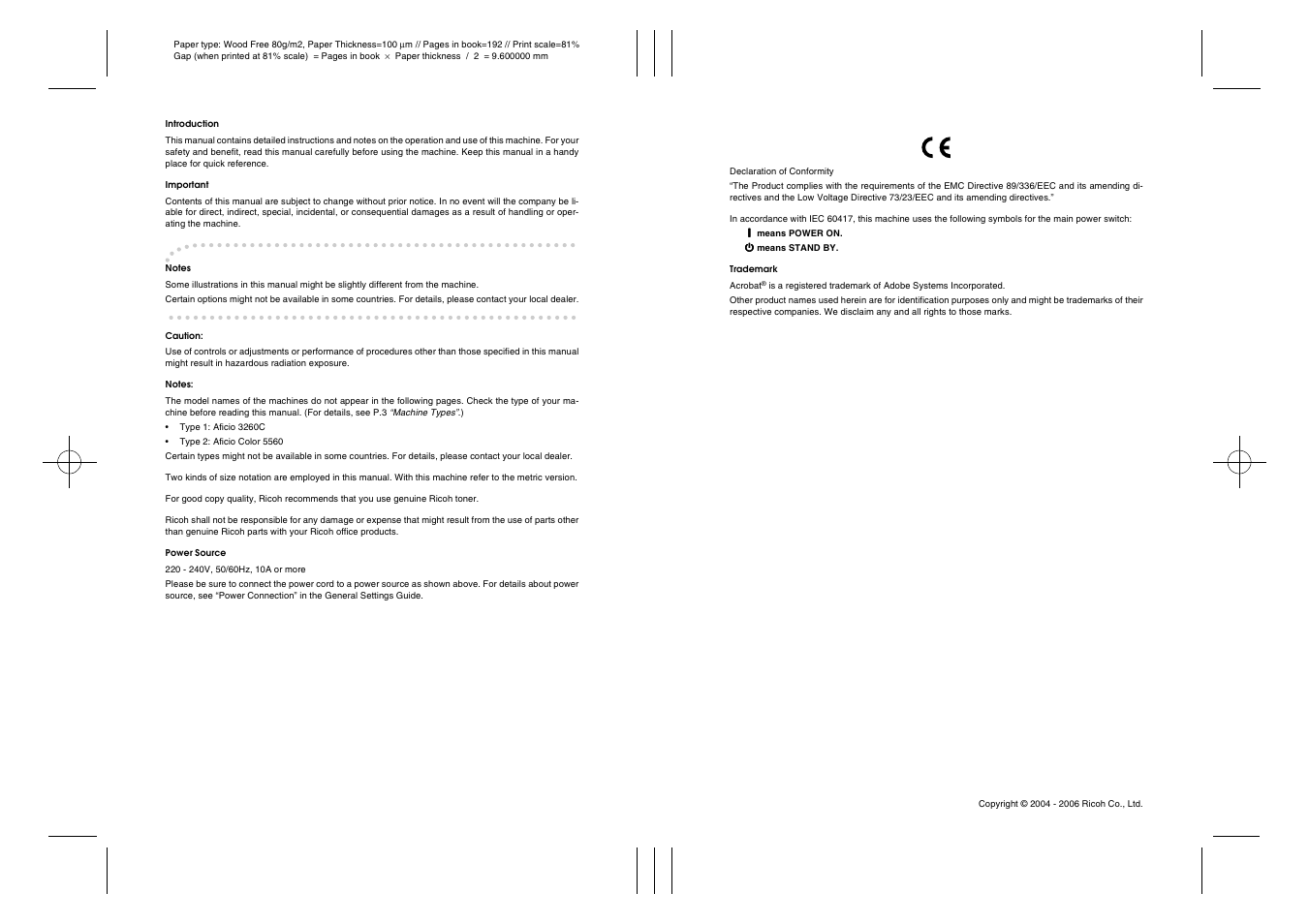 Ricoh Aficio 3260C User Manual | Page 195 / 196