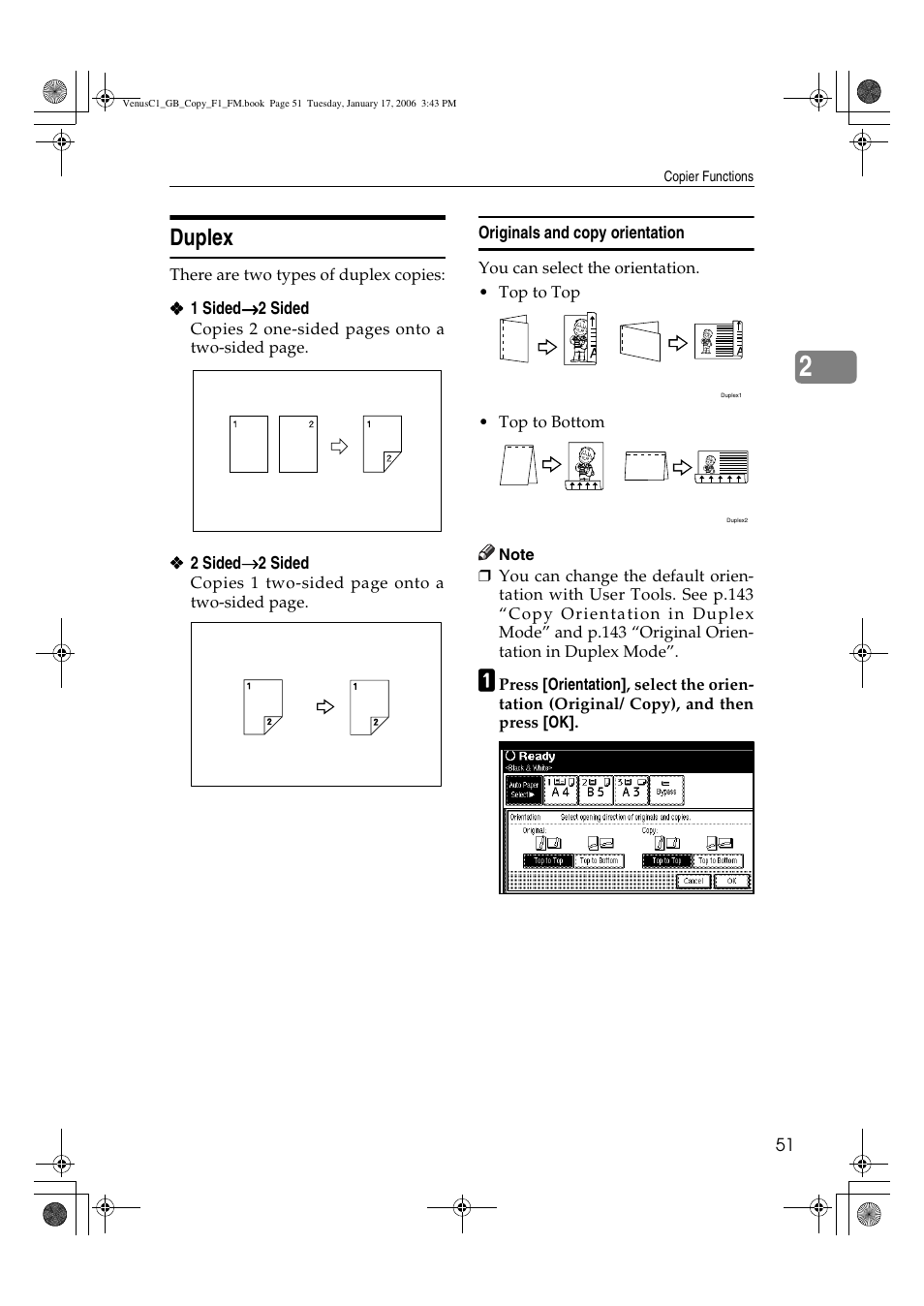 Duplex | Ricoh Aficio 3260C User Manual | Page 65 / 196