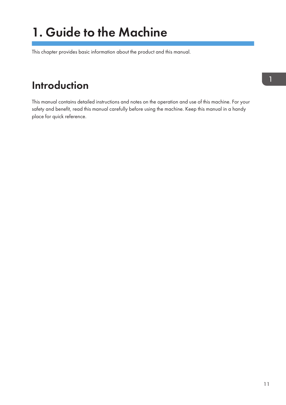 Guide to the machine, Introduction | Ricoh SP3510SF User Manual | Page 13 / 476