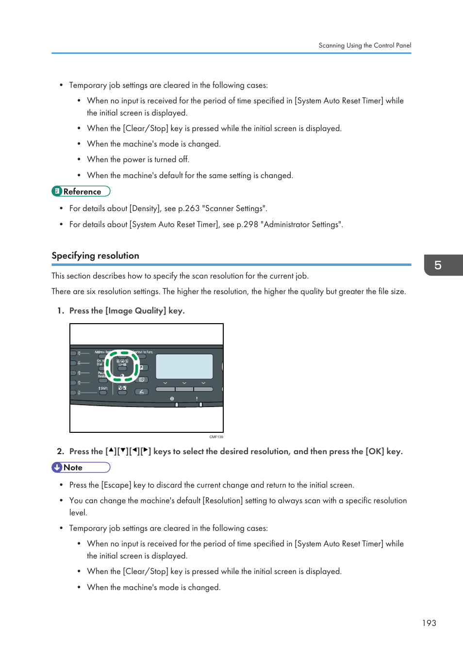 Specifying resolution | Ricoh SP3510SF User Manual | Page 195 / 476
