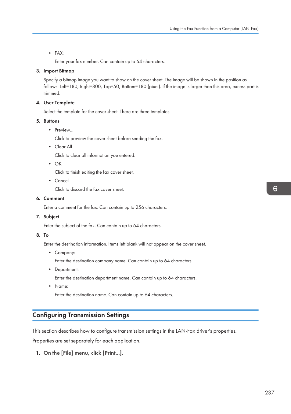Configuring transmission settings, Settings | Ricoh SP3510SF User Manual | Page 239 / 476