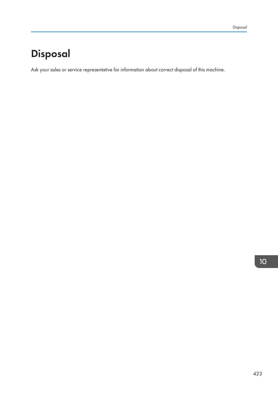 Disposal | Ricoh SP3510SF User Manual | Page 425 / 476