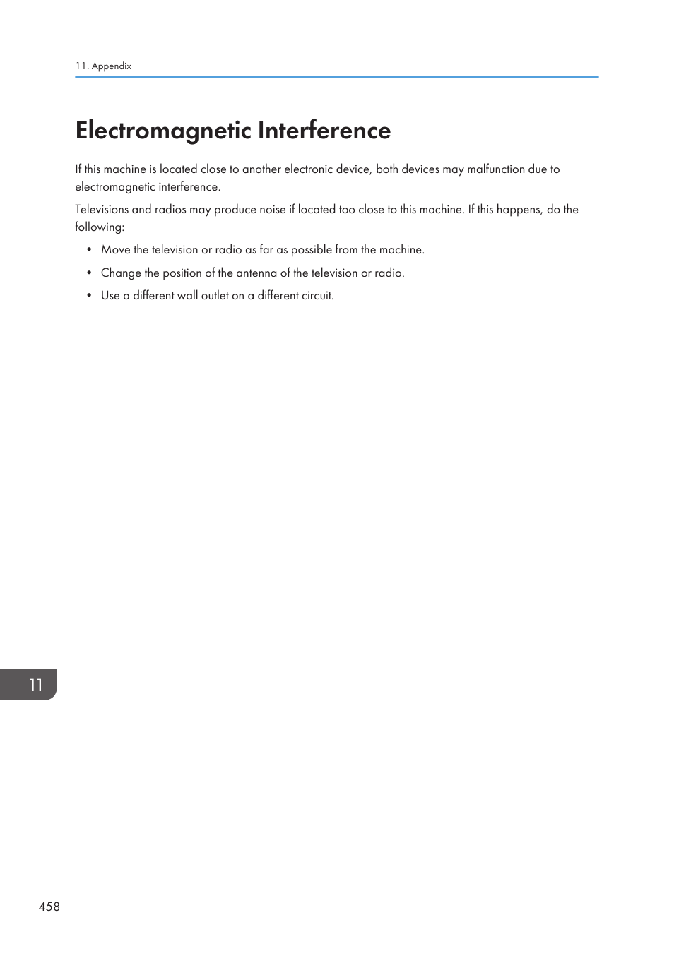 Electromagnetic interference | Ricoh SP3510SF User Manual | Page 460 / 476