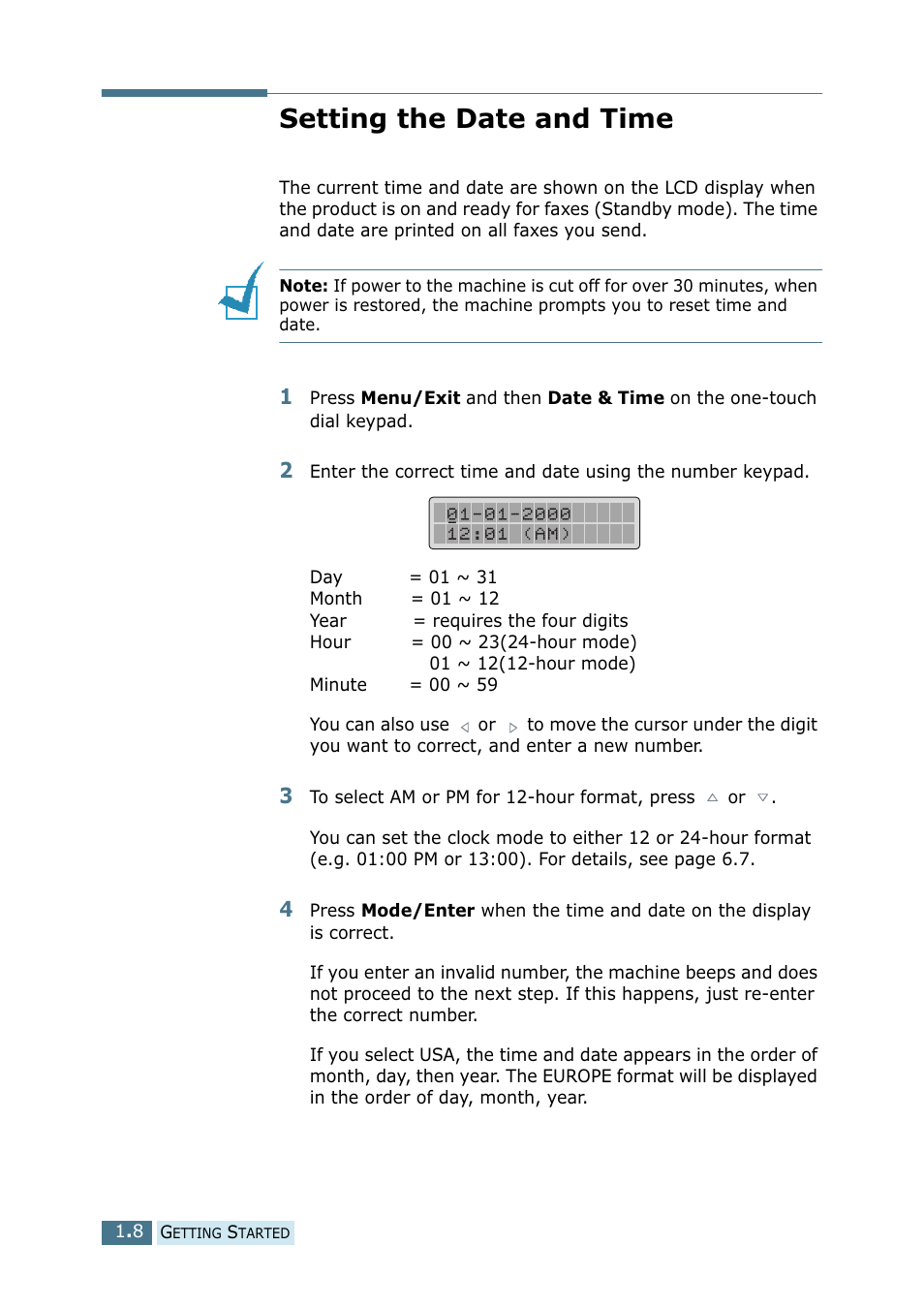 Setting the date and time | Ricoh 4016 Series User Manual | Page 135 / 192