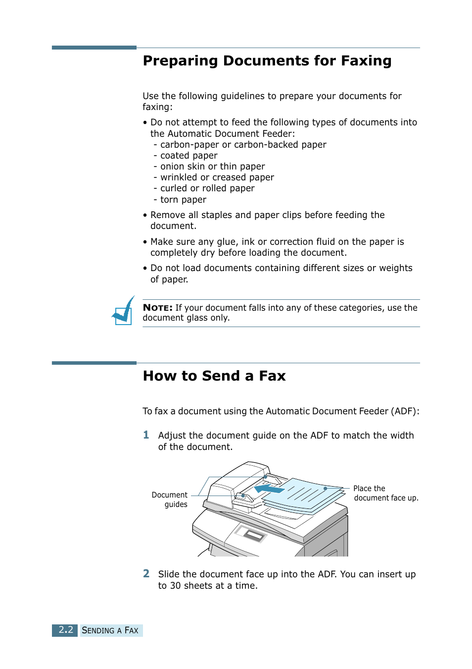 Preparing documents for faxing, How to send a fax, Preparing documents for faxing how to send a fax | Ricoh 4016 Series User Manual | Page 141 / 192