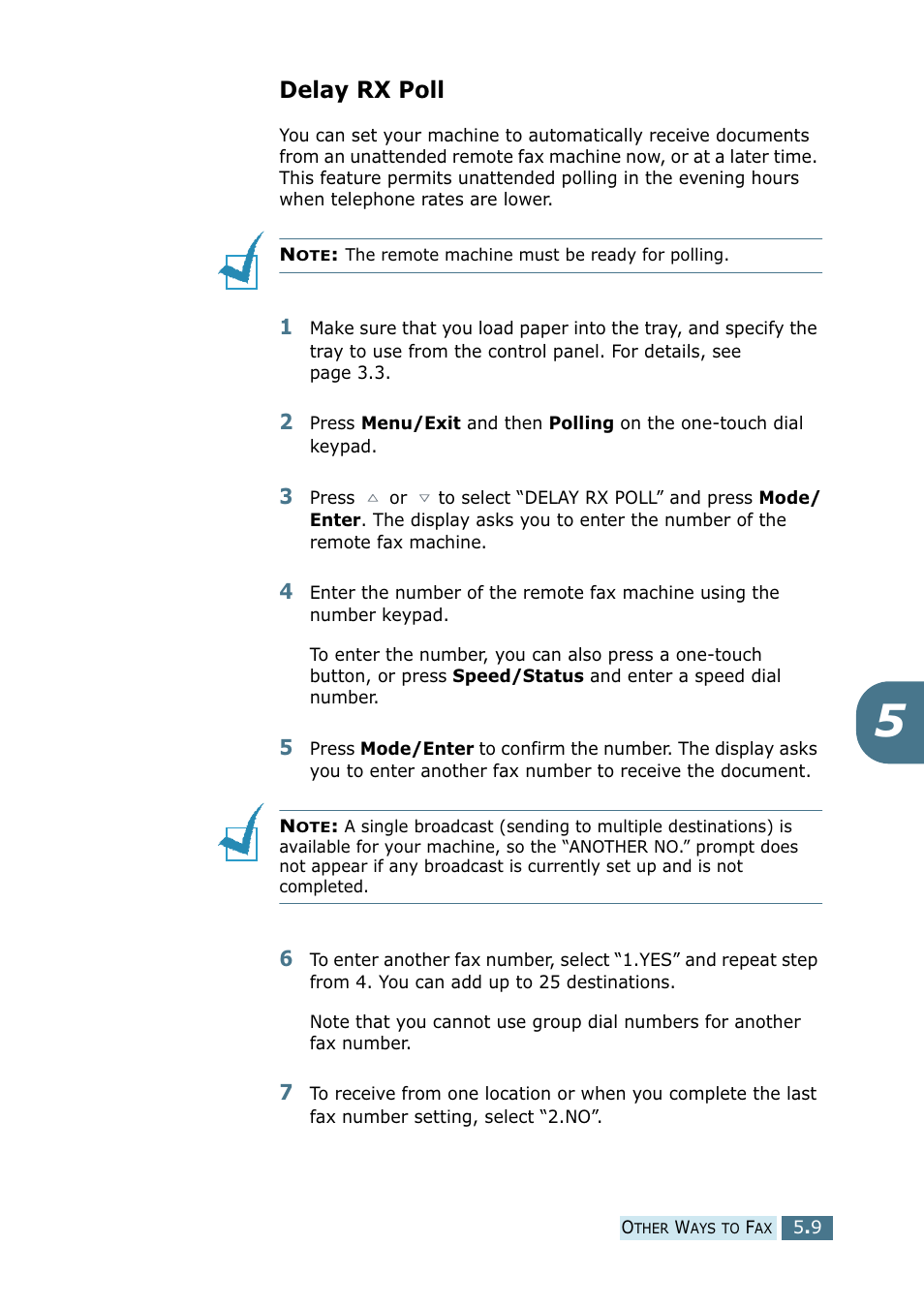 Delay rx poll | Ricoh 4016 Series User Manual | Page 172 / 192