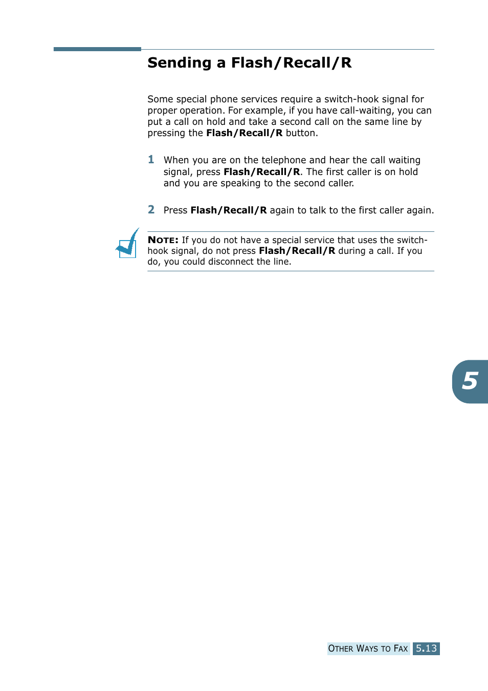 Sending a flash/recall/r | Ricoh 4016 Series User Manual | Page 176 / 192