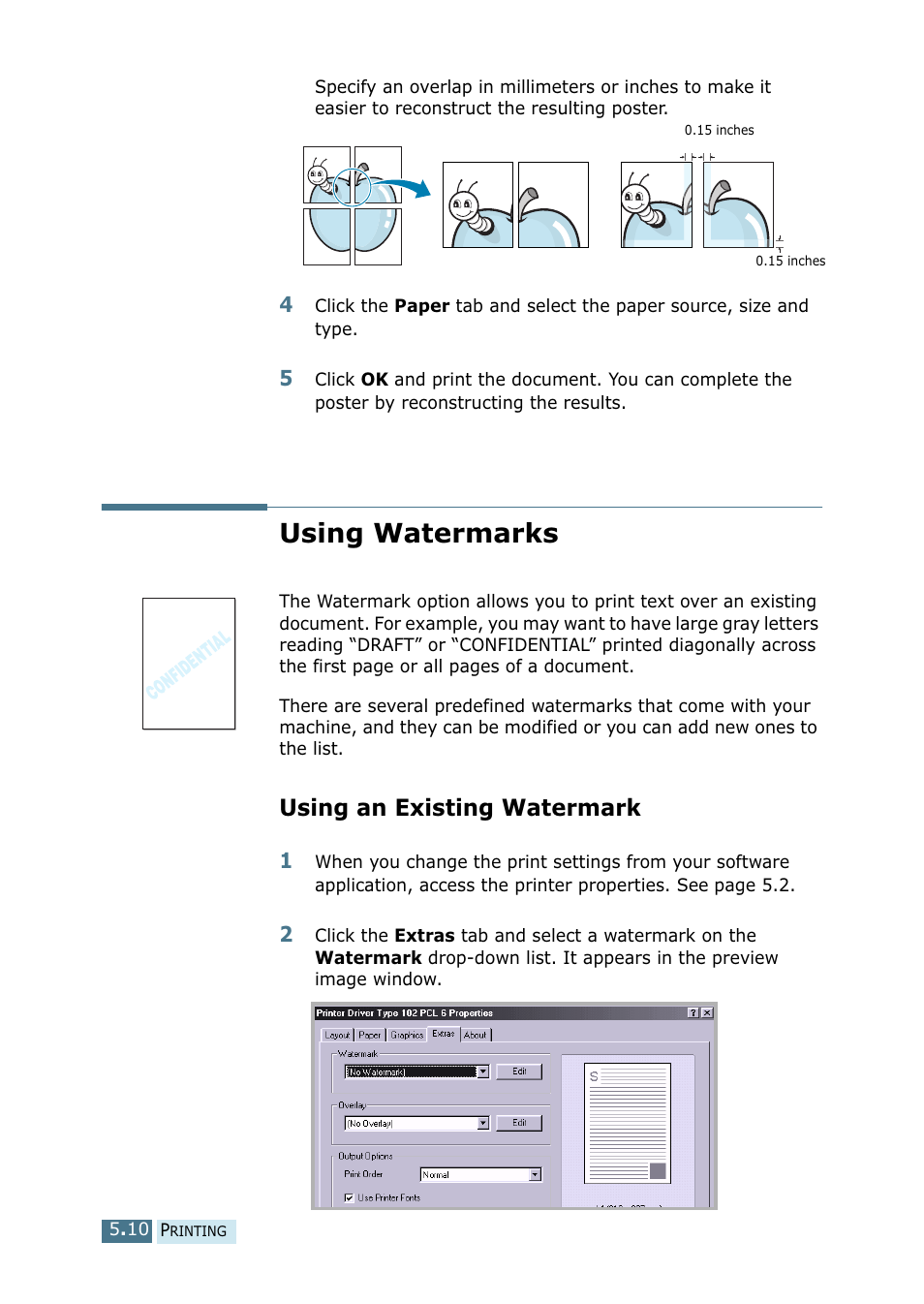 Using watermarks, Using an existing watermark | Ricoh 4016 Series User Manual | Page 71 / 192