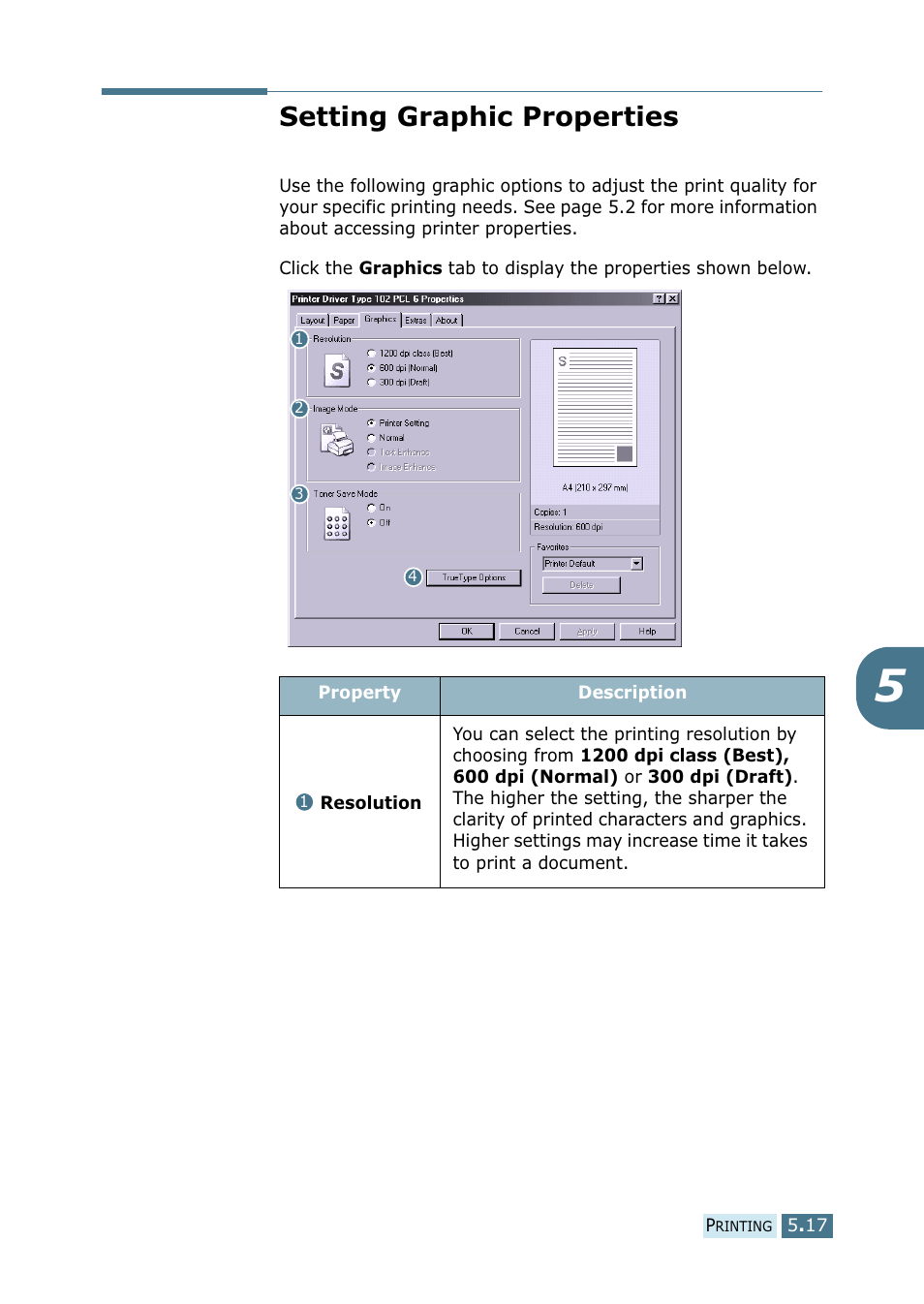 Setting graphic properties | Ricoh 4016 Series User Manual | Page 78 / 192