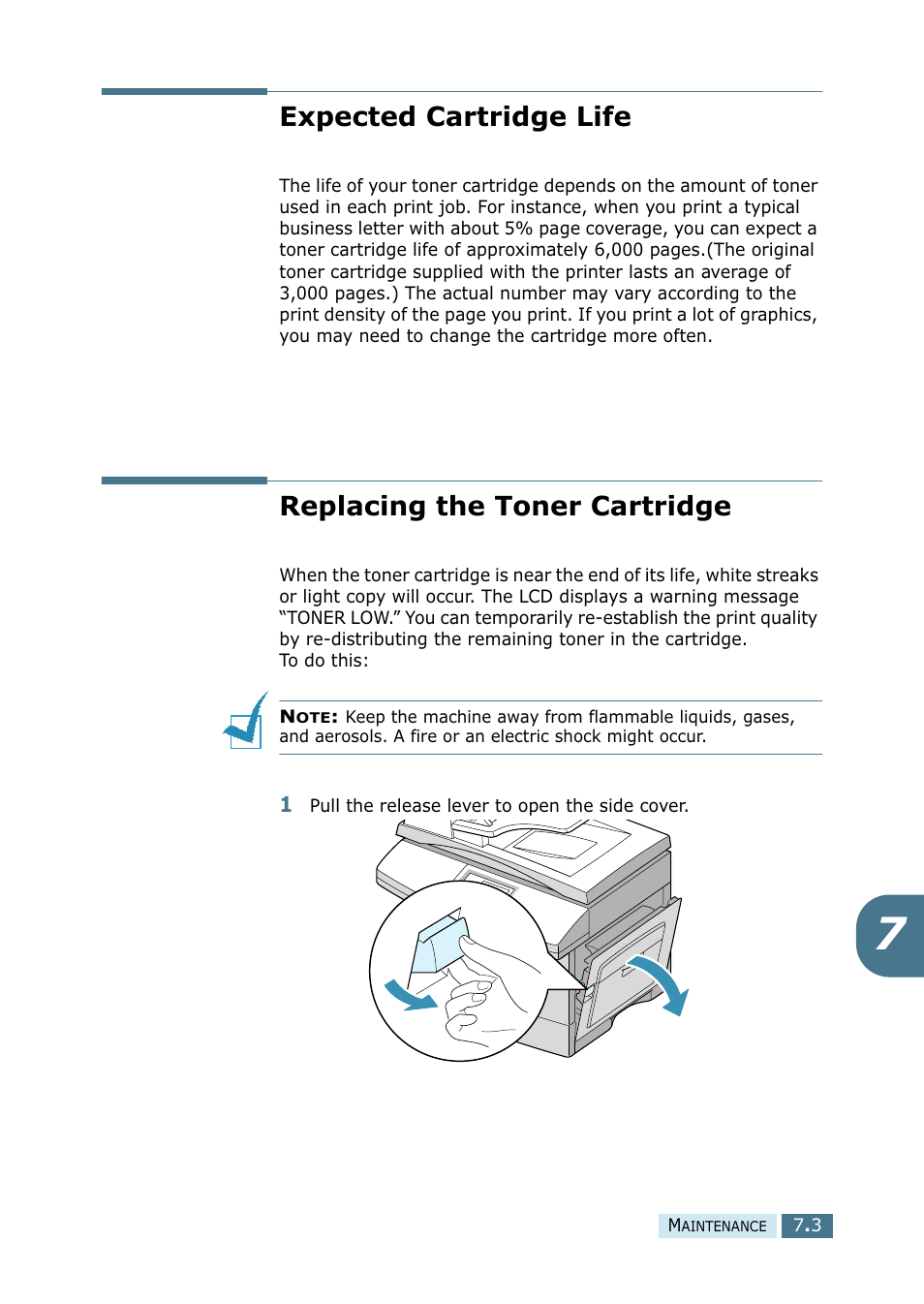 Expected cartridge life, Replacing the toner cartridge | Ricoh 4016 Series User Manual | Page 88 / 192