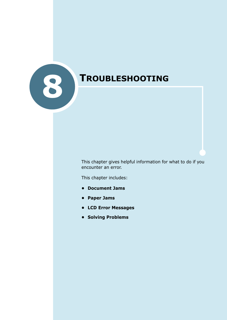 Troubleshooting, Chapter 8 | Ricoh 4016 Series User Manual | Page 98 / 192