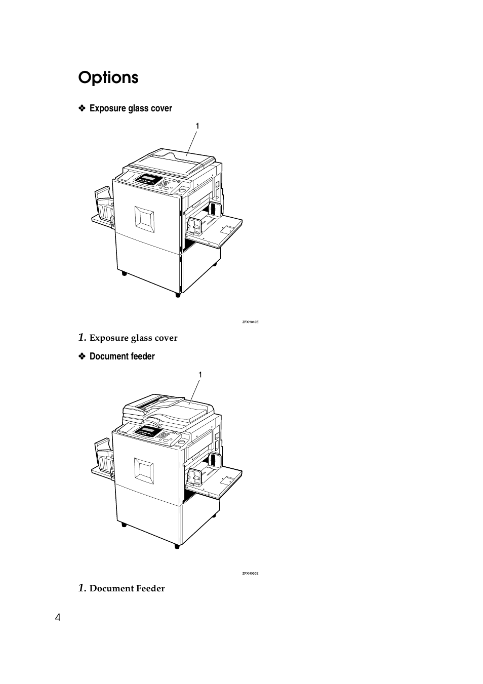 Options | Ricoh Priport JP5000 User Manual | Page 256 / 465