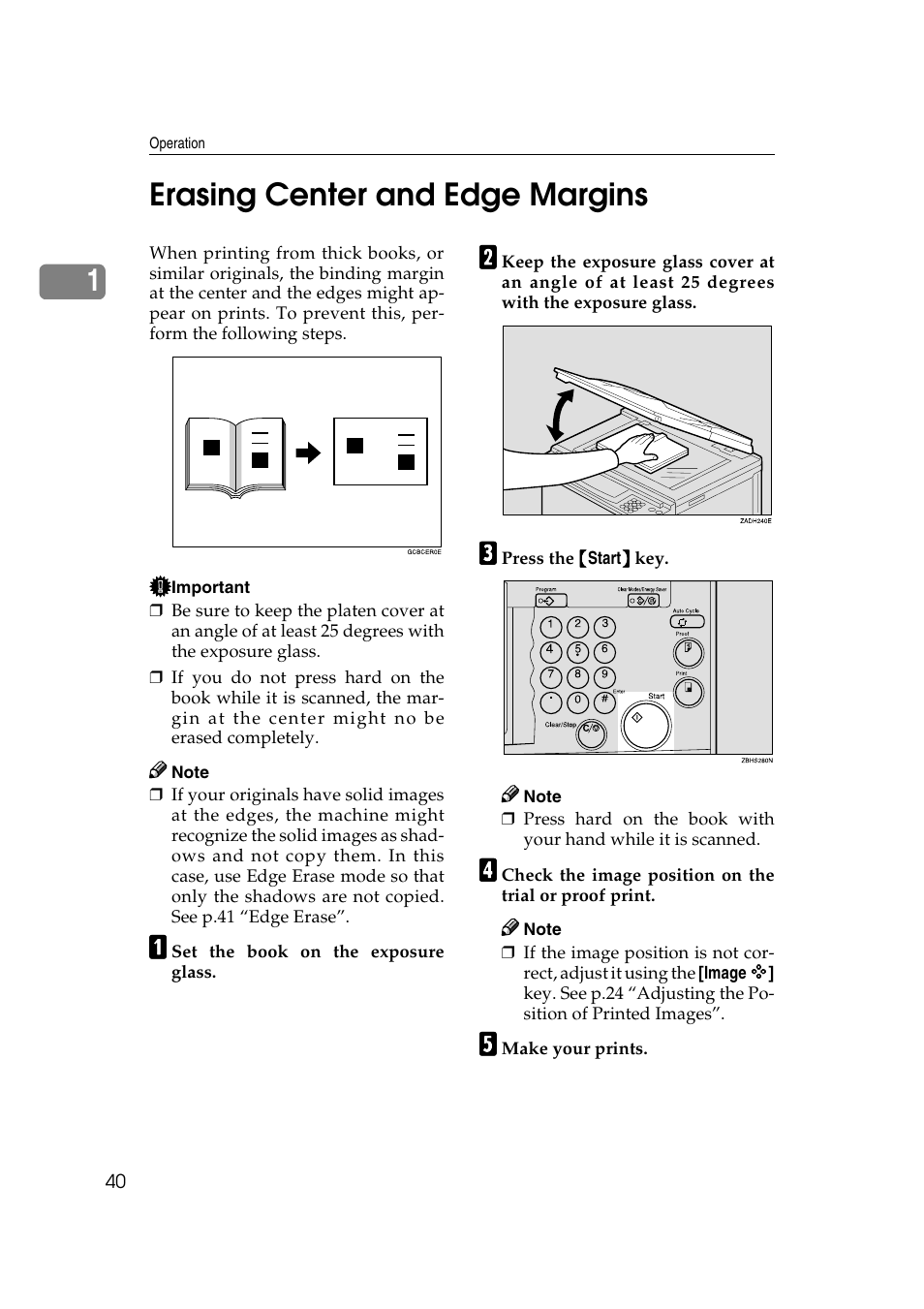 Erasing center and edge margins, 1erasing center and edge margins | Ricoh Priport JP5000 User Manual | Page 292 / 465