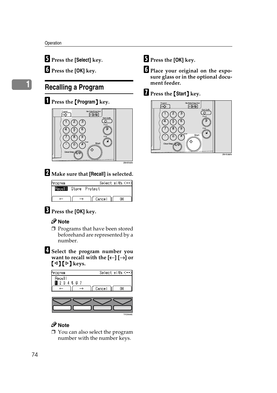 Recalling a program | Ricoh Priport JP5000 User Manual | Page 326 / 465