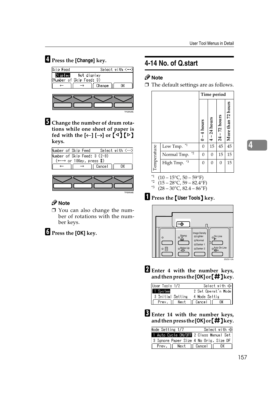 14 no. of q.start | Ricoh Priport JP5000 User Manual | Page 409 / 465
