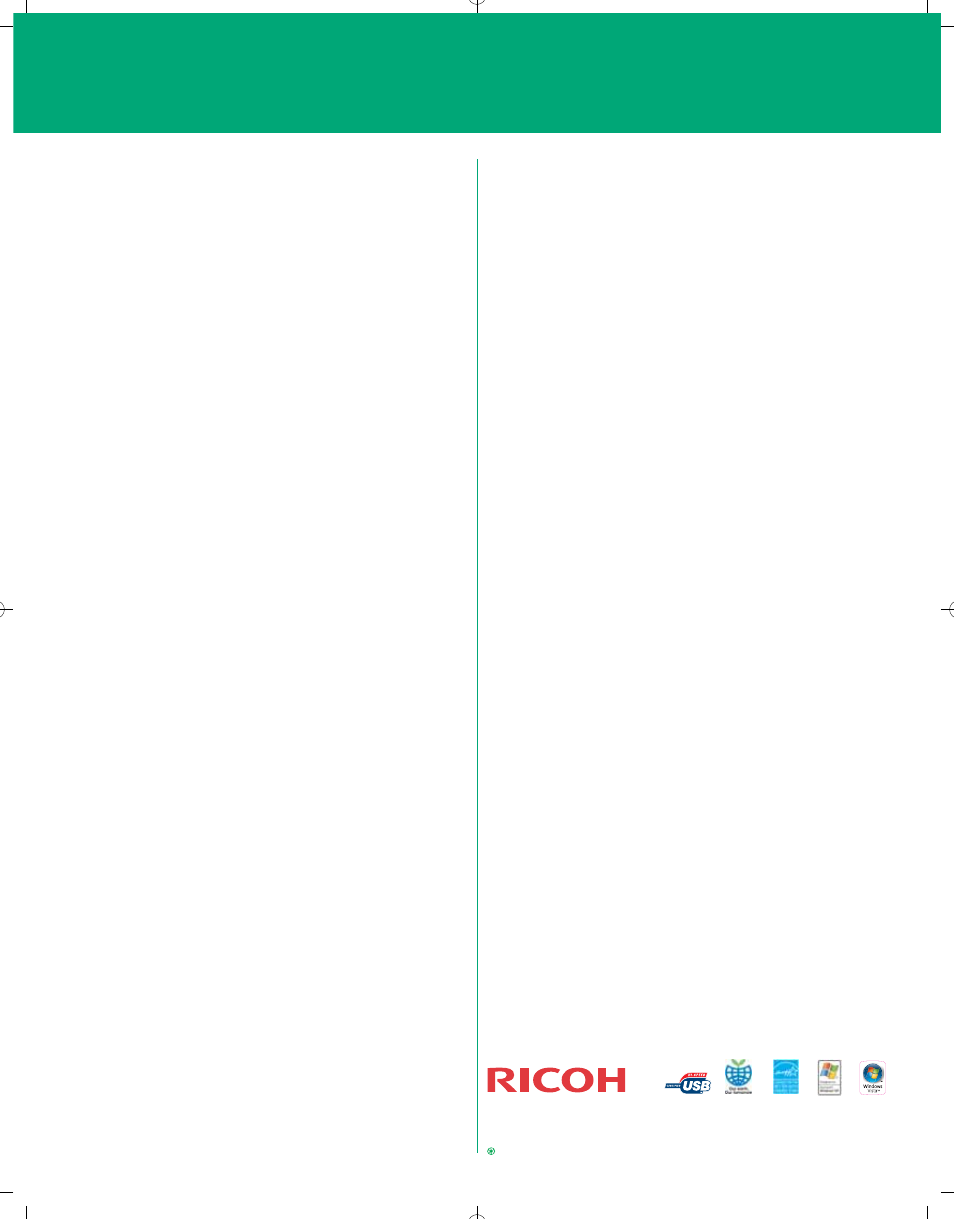 Ricoh gx2500 color printer, Get more color for less, Fast results for low-volume work | Low total cost of ownership, Superior usability, User-friendly features ensure easy operation | Ricoh GX2500 User Manual | Page 2 / 2