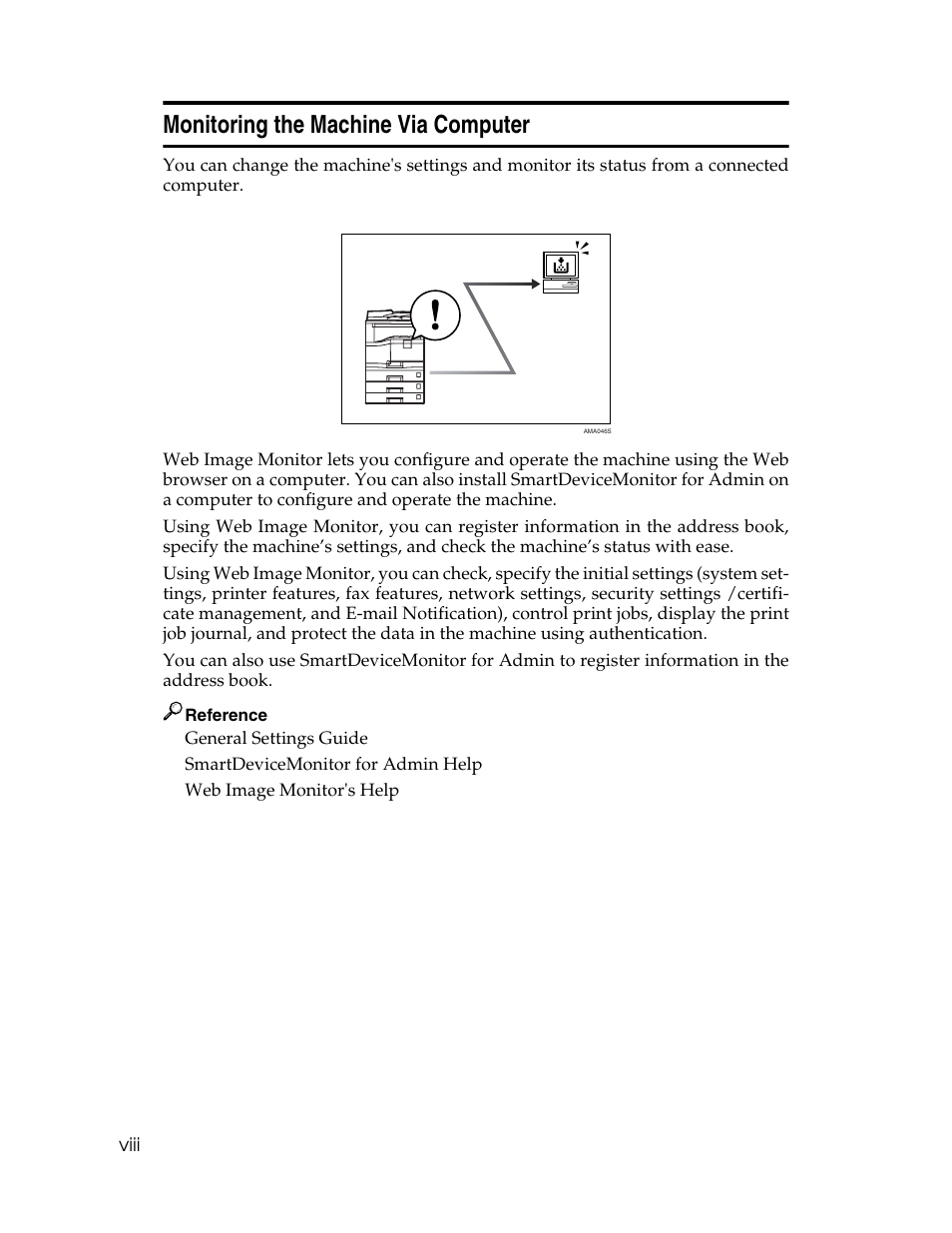 Monitoring the machine via computer | Ricoh Aficio 615C User Manual | Page 10 / 76