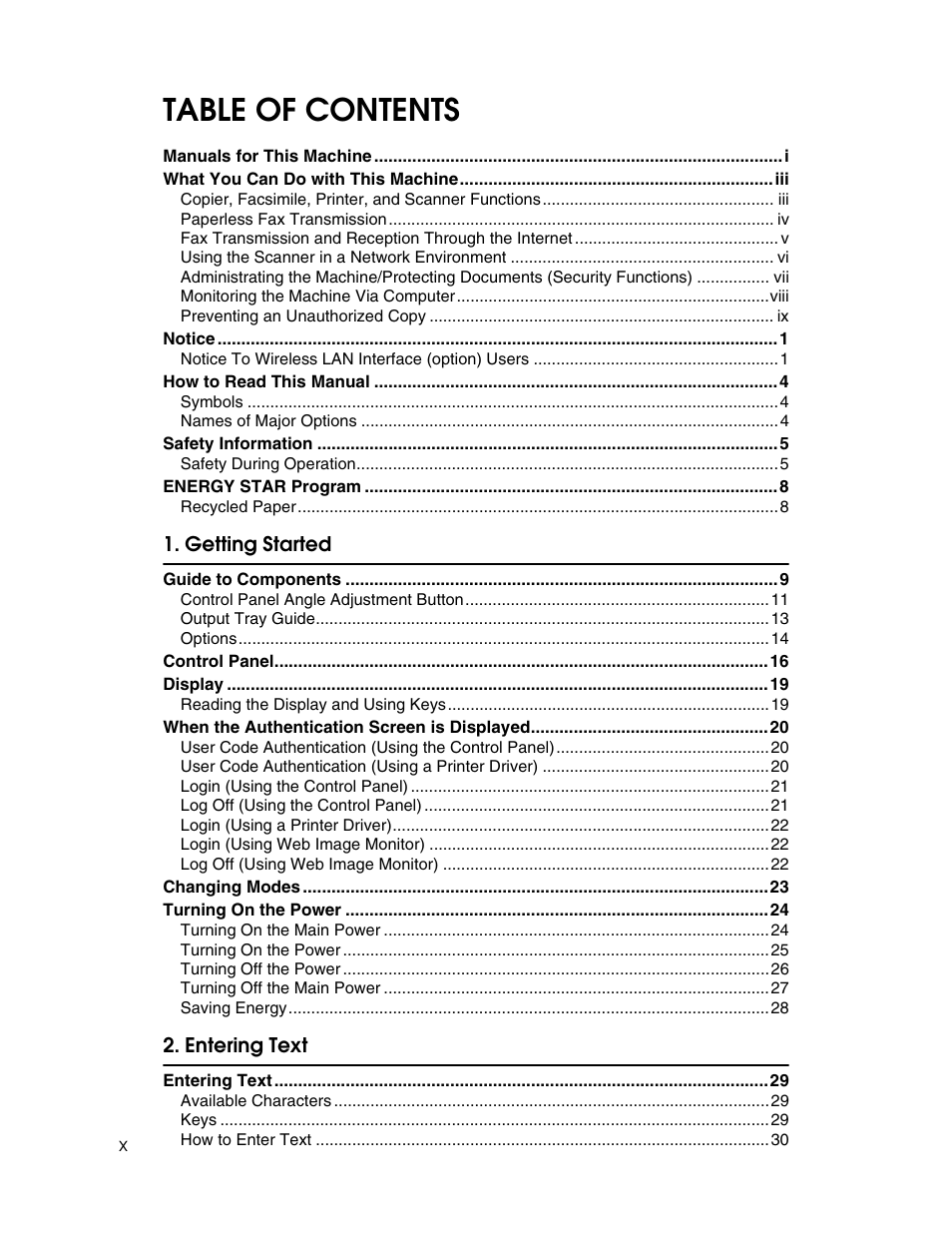 Ricoh Aficio 615C User Manual | Page 12 / 76