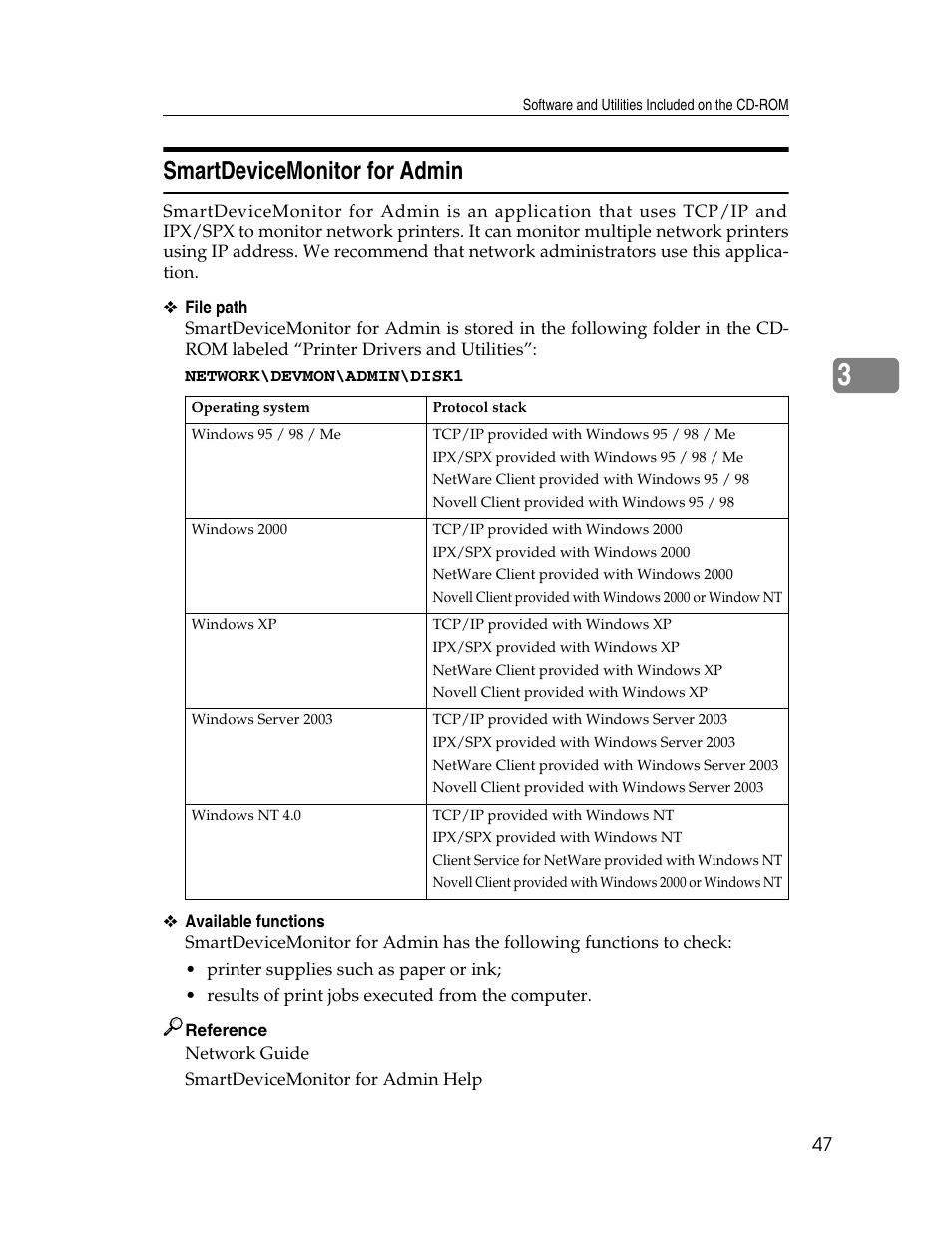 Smartdevicemonitor for admin | Ricoh Aficio 615C User Manual | Page 61 / 76