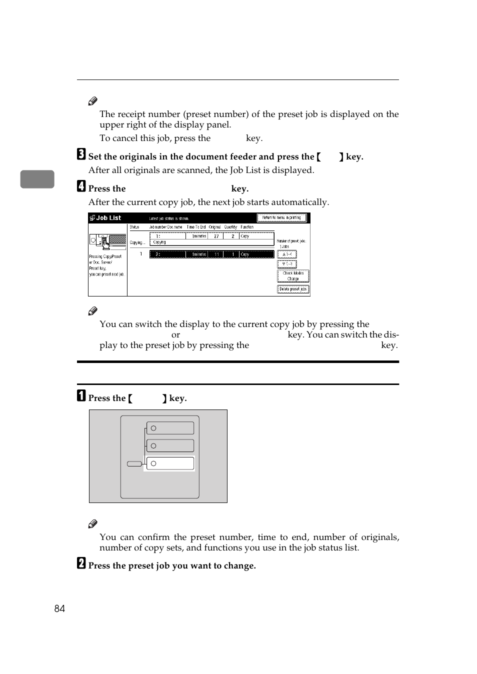 Editing job preset | Ricoh 700 User Manual | Page 100 / 372