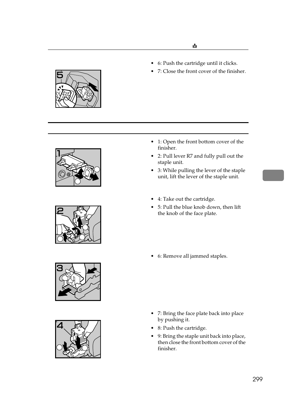Staple unit for saddle stitch function | Ricoh 700 User Manual | Page 315 / 372