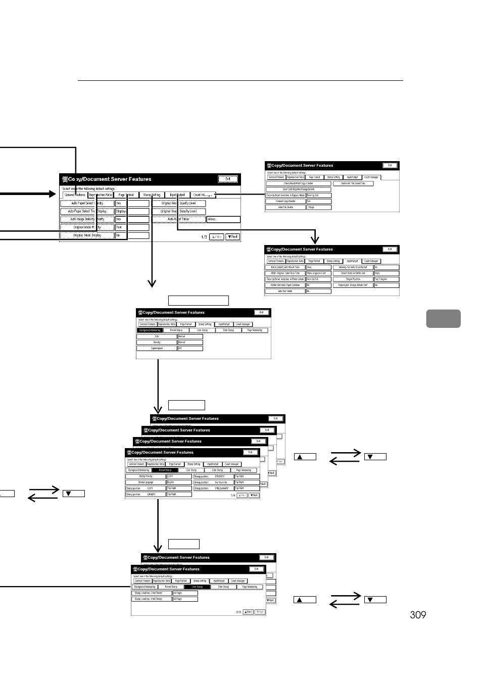 User tools menu (copy/document server features) | Ricoh 700 User Manual | Page 325 / 372