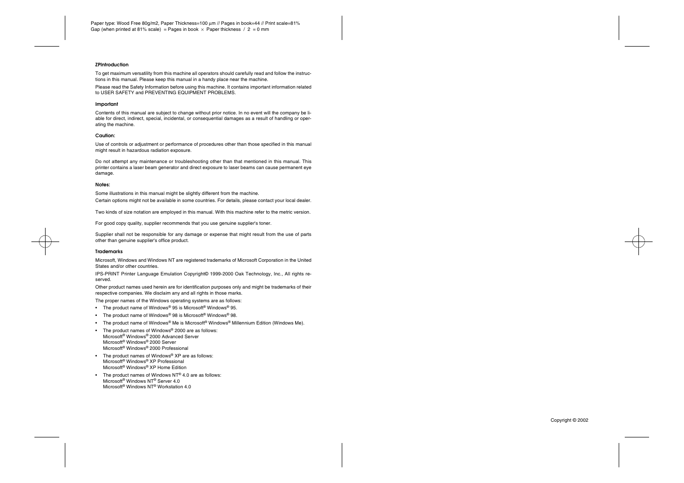 Ricoh AFICIO CL3000DN User Manual | Page 47 / 48