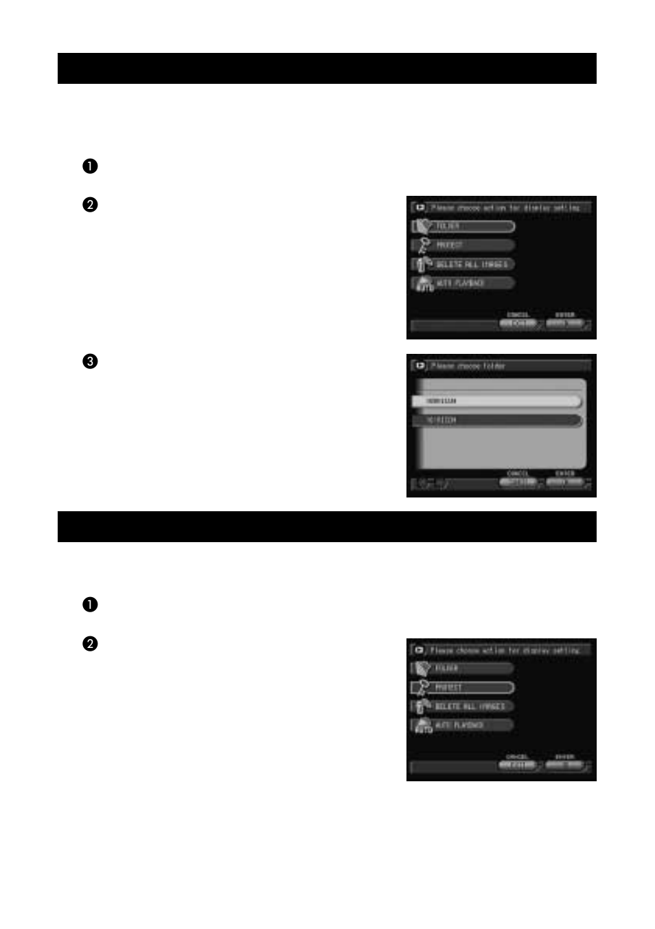 Selecting a folder, Protecting a file | Ricoh Camera RDC-i700 User Manual | Page 102 / 155