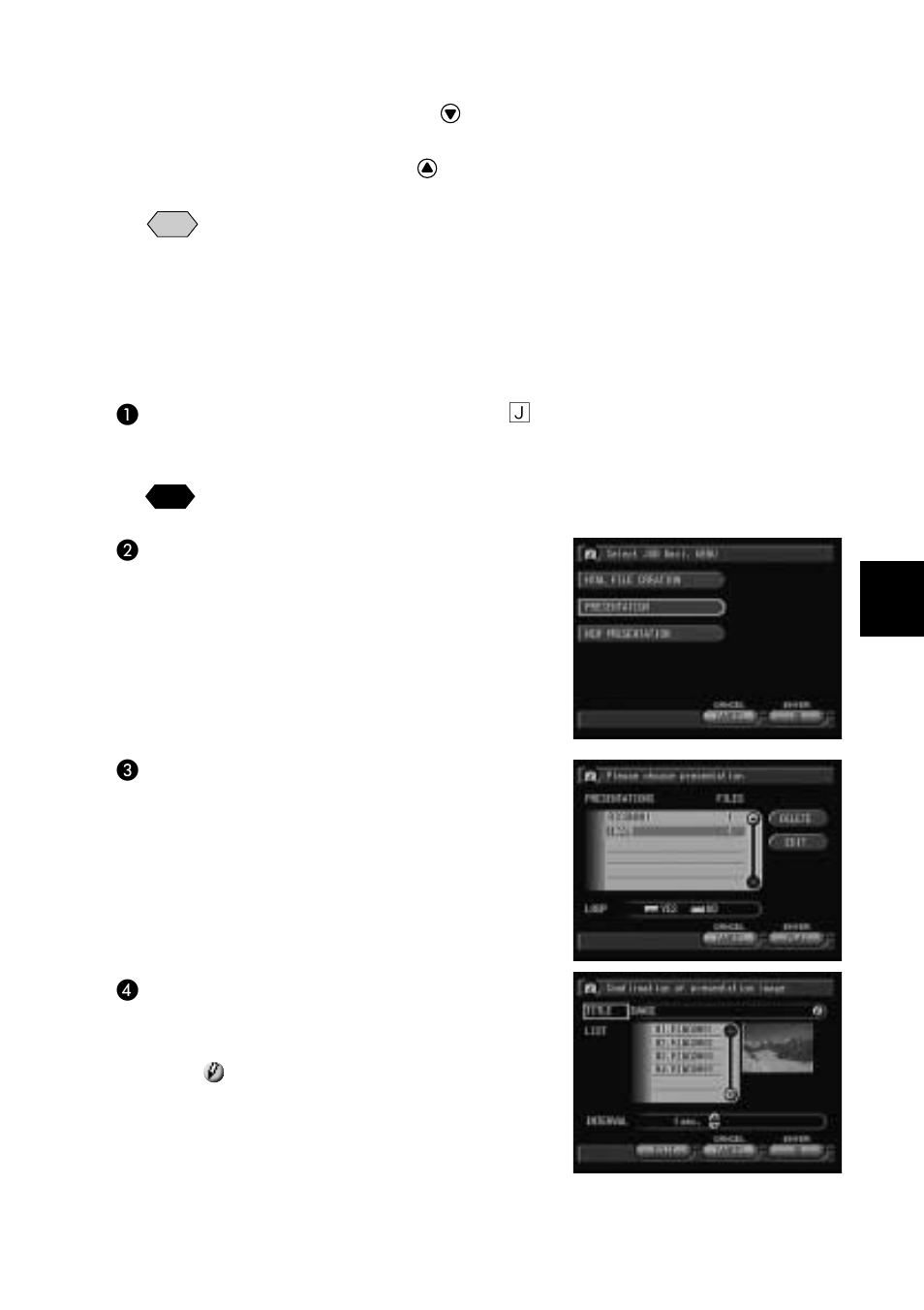 Changing the content of the presentation | Ricoh Camera RDC-i700 User Manual | Page 111 / 155