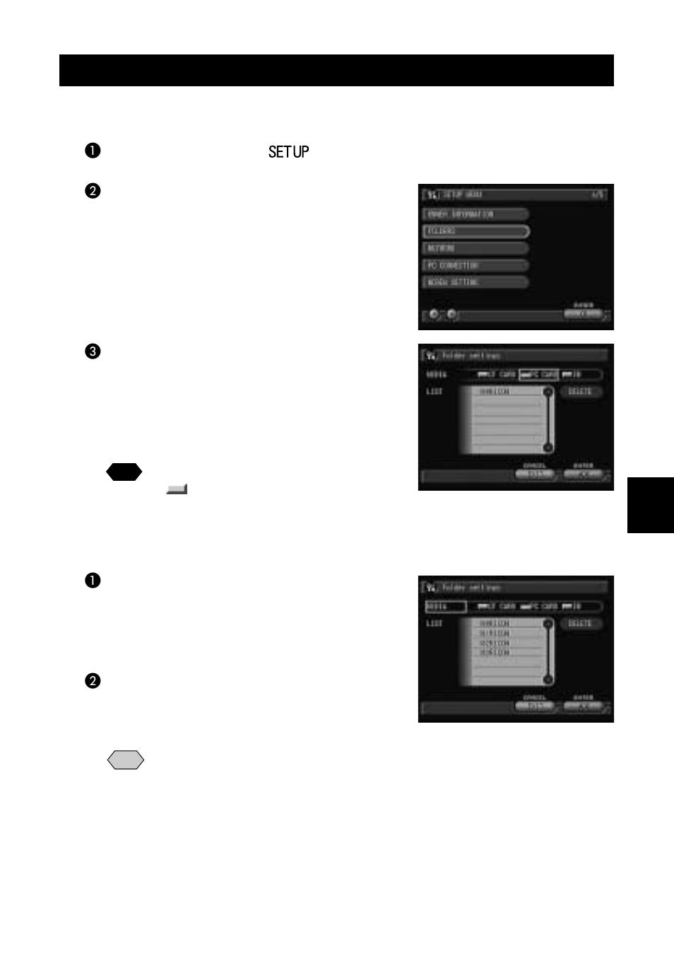 Adding or deleting a folder, Adding a folder | Ricoh Camera RDC-i700 User Manual | Page 123 / 155