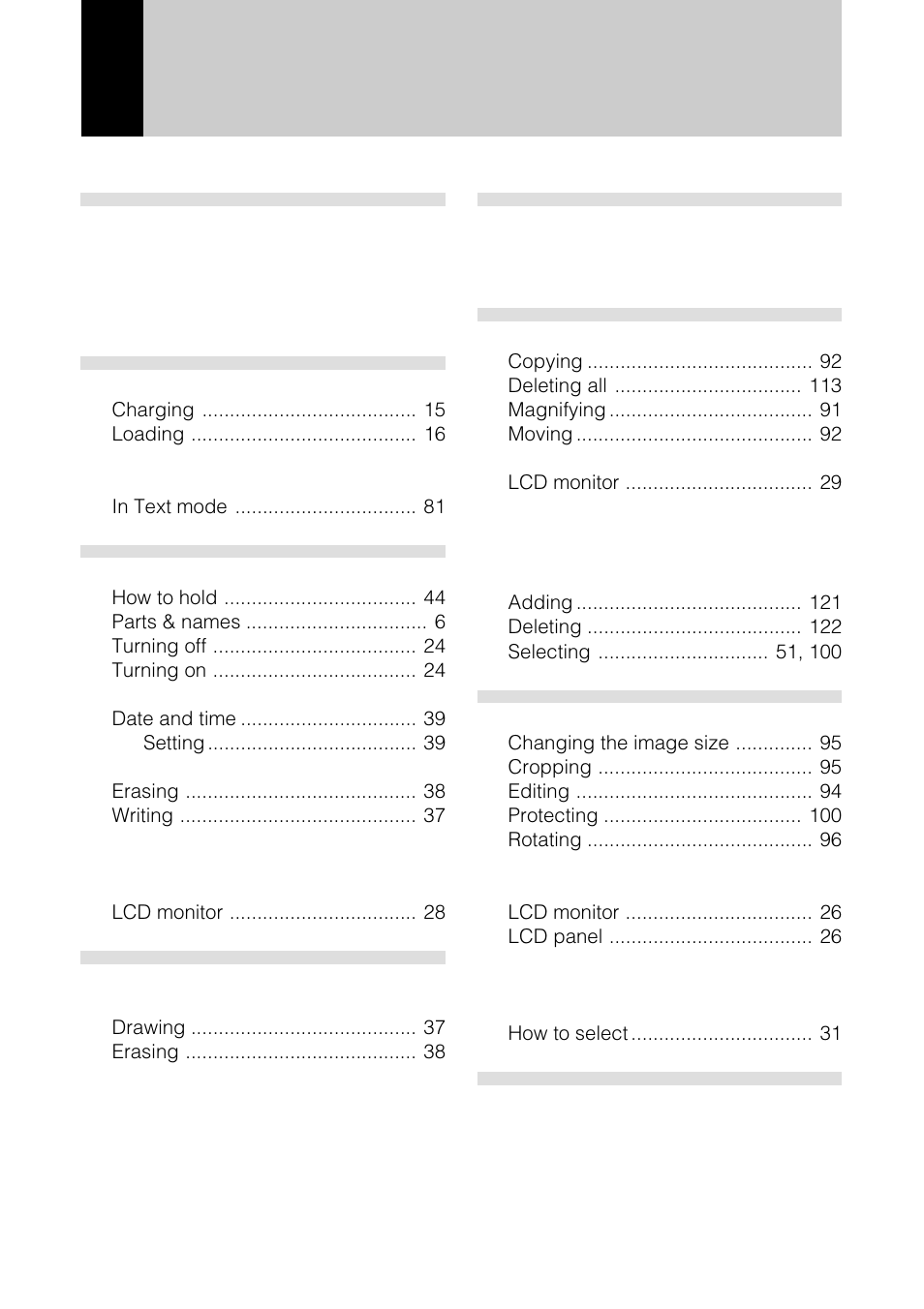 Index | Ricoh Camera RDC-i700 User Manual | Page 146 / 155