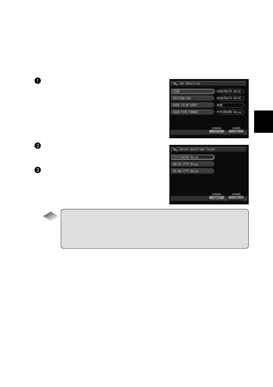 Select the date format, How to verify the date and time | Ricoh Camera RDC-i700 User Manual | Page 43 / 155