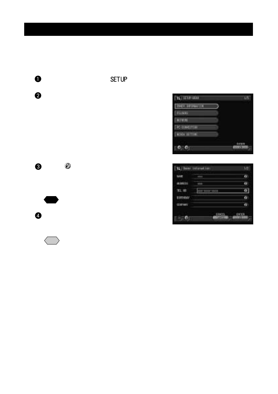 Registering owner information | Ricoh Camera RDC-i700 User Manual | Page 44 / 155