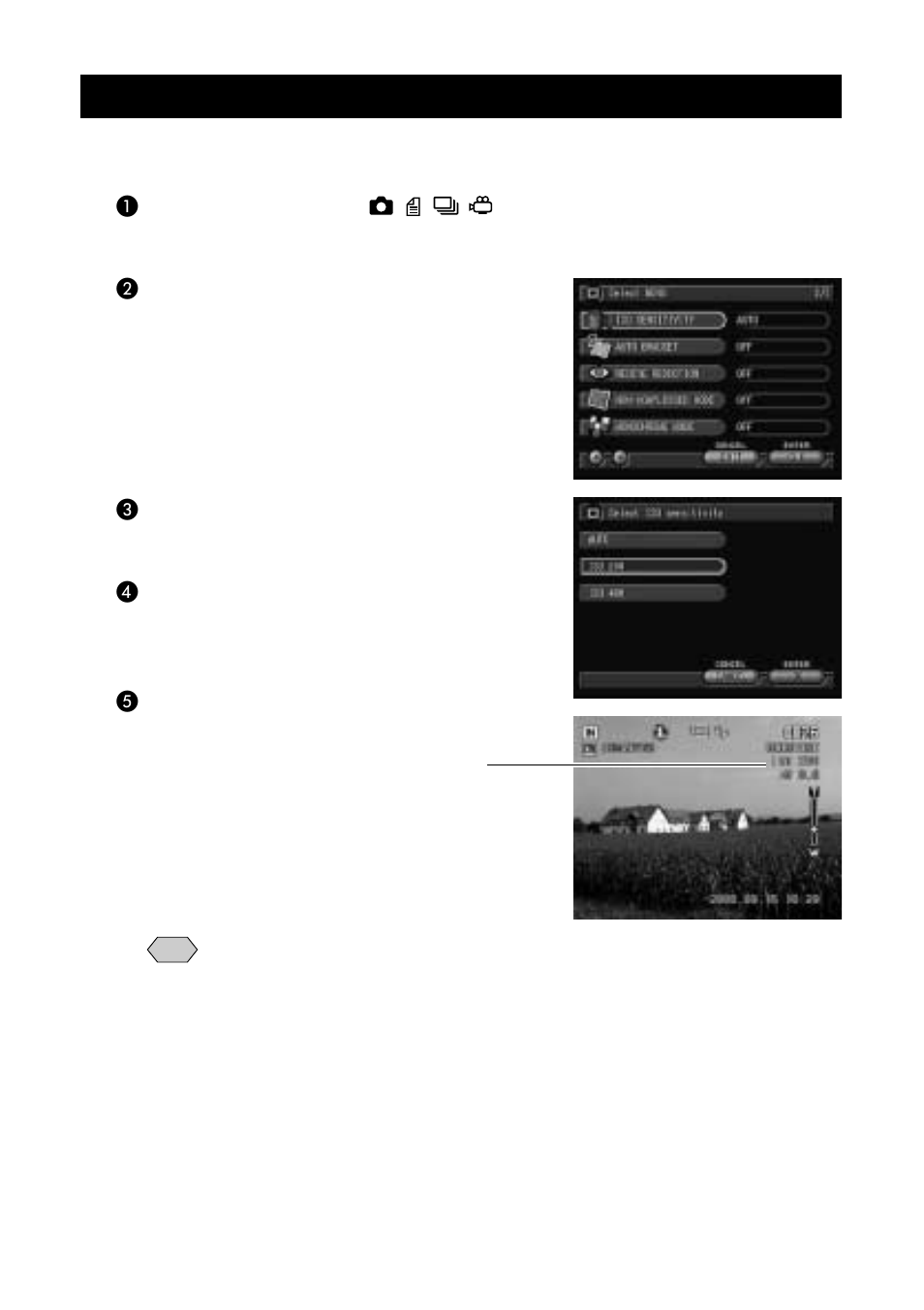 Changing the iso sensitivity | Ricoh Camera RDC-i700 User Manual | Page 74 / 155