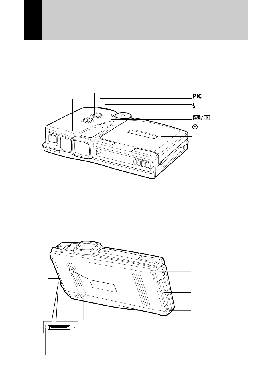 Parts & names, Camera body front, Back | Ricoh Camera RDC-i700 User Manual | Page 8 / 155