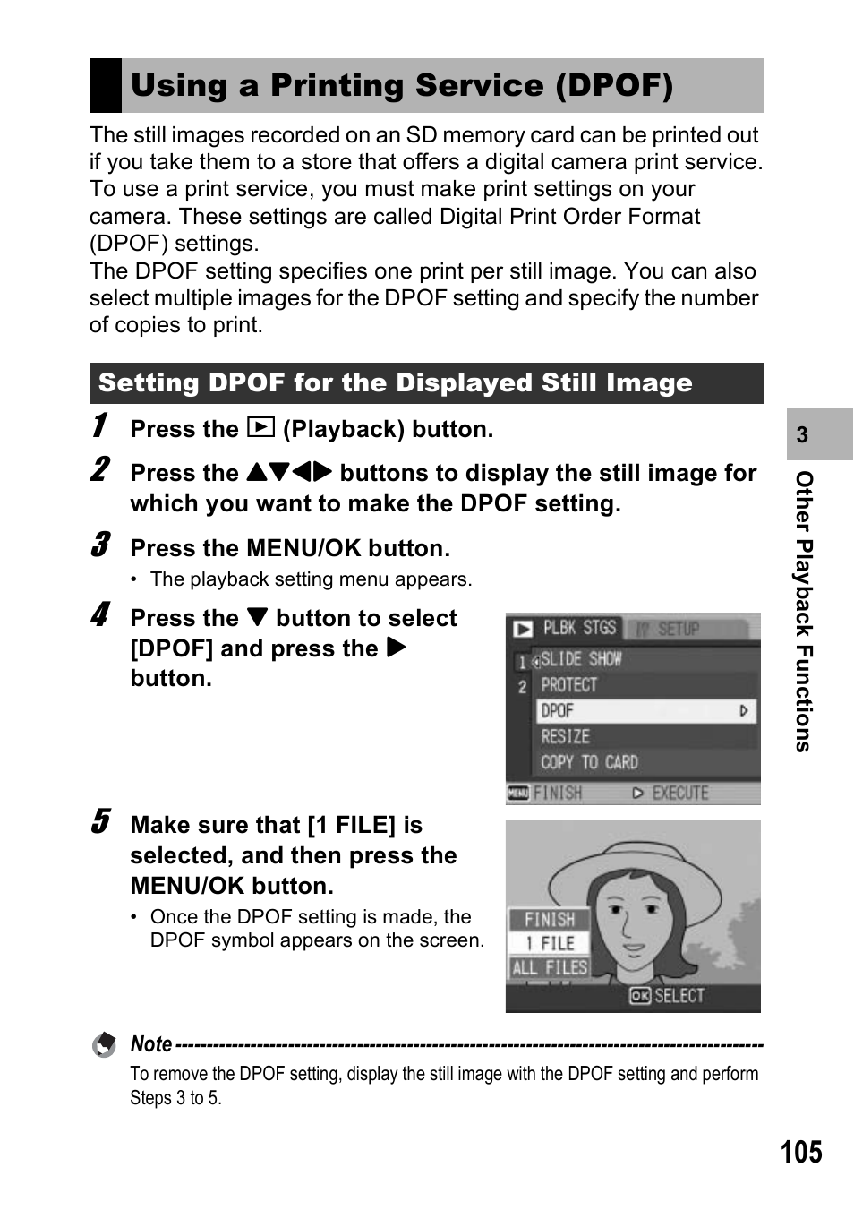 Using a printing service (dpof) | Ricoh Caplio R6 User Manual | Page 107 / 195