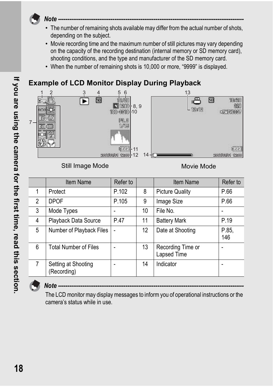 Example of lcd monitor display during playback | Ricoh Caplio R6 User Manual | Page 20 / 195