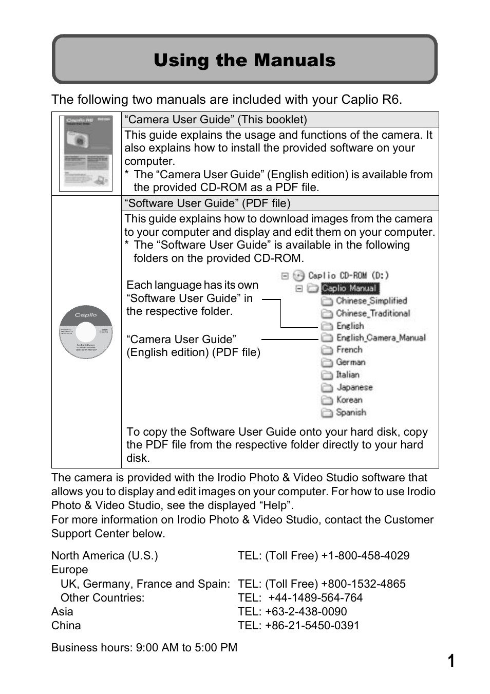 Using the manuals | Ricoh Caplio R6 User Manual | Page 3 / 195