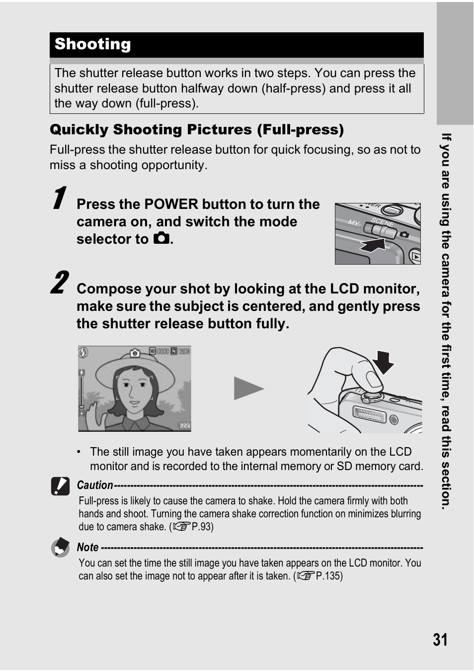 Shooting | Ricoh Caplio R6 User Manual | Page 33 / 195