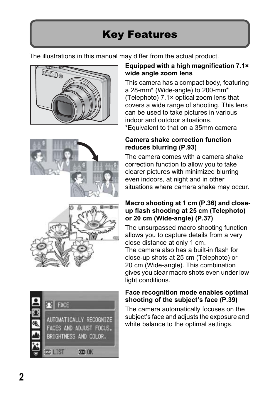Key features | Ricoh Caplio R6 User Manual | Page 4 / 195