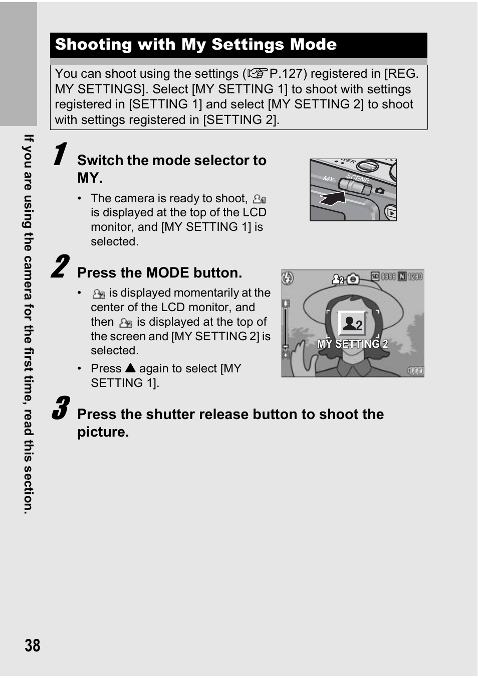 Shooting with my settings mode | Ricoh Caplio R6 User Manual | Page 40 / 195